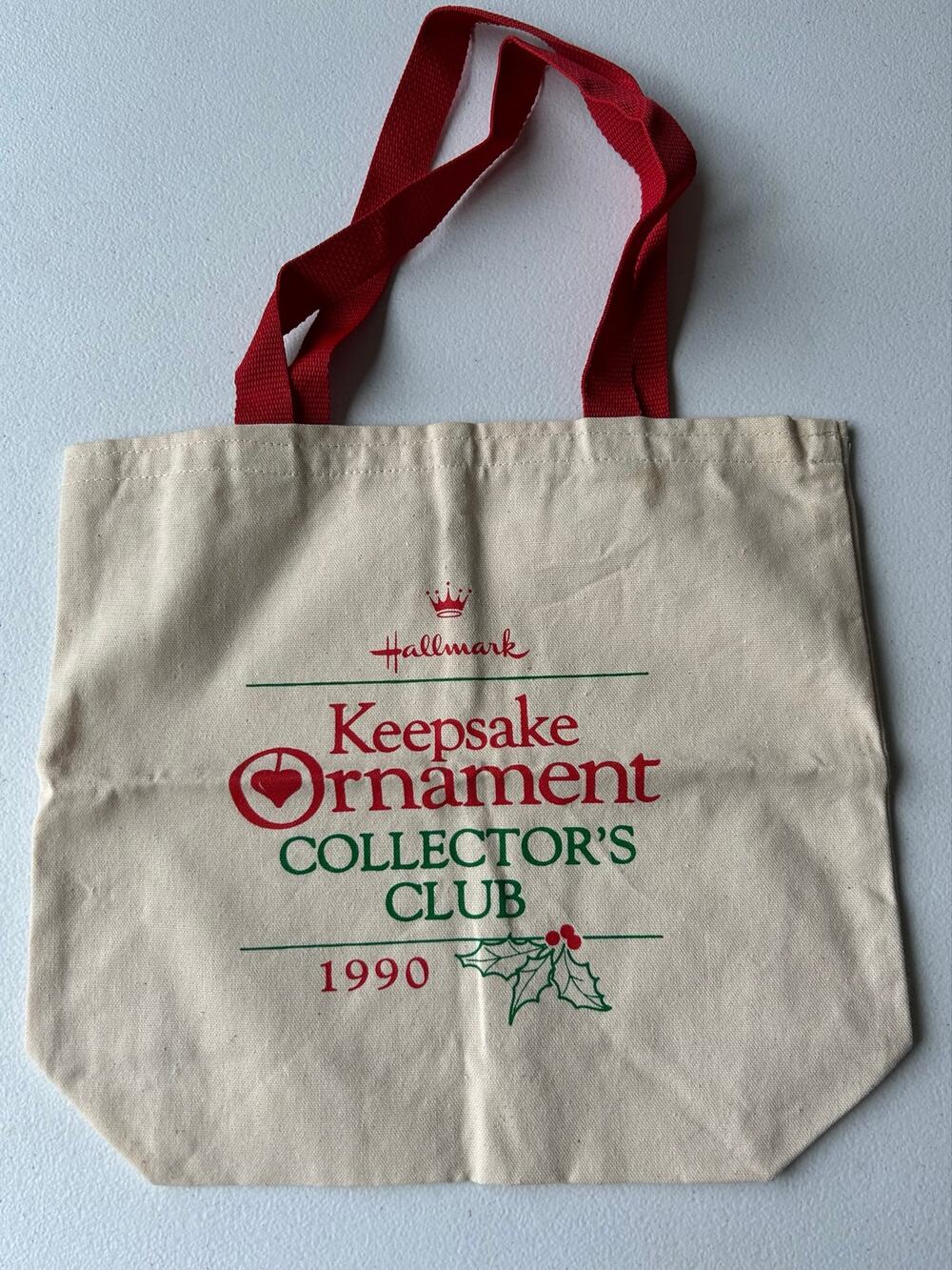 New! Vintage Hallmark Keepsake Ornament Collectors Canvas Tote Bag 1990